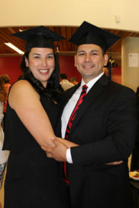 Nicole and Chris Cardinal at their college graduation